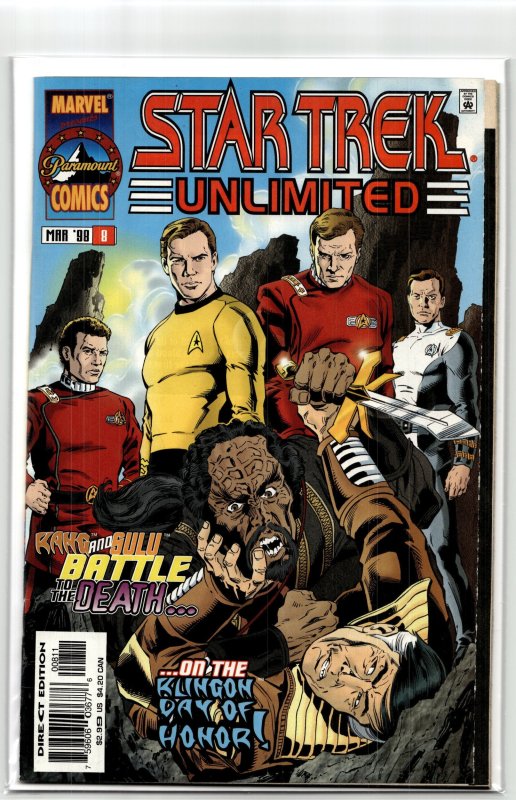 Star Trek Unlimited #8 (1998), raw, ungraded comic book — front cover