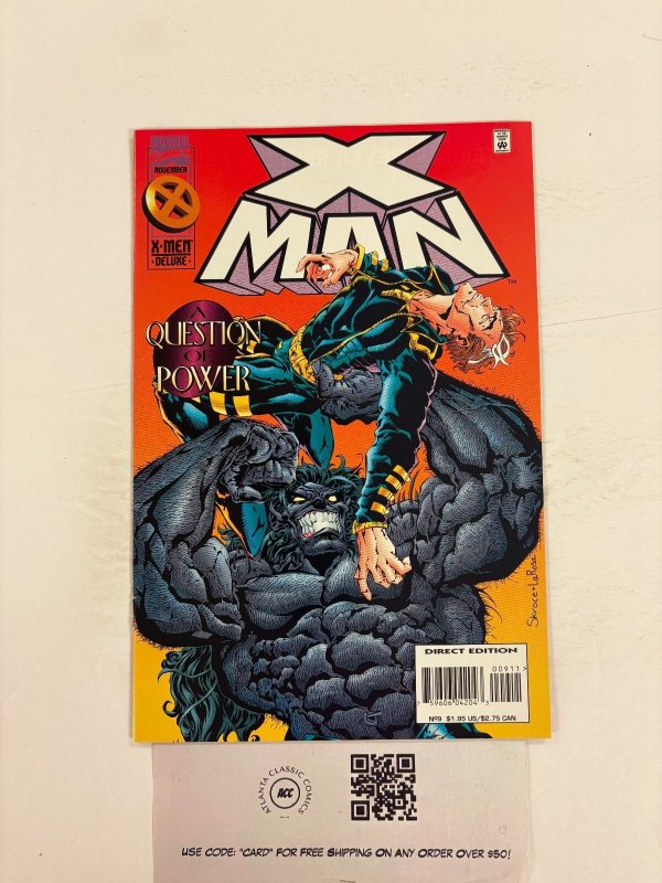 X-Man #9 (Marvel Comics, 1995), raw comic book in NM condition — front cover