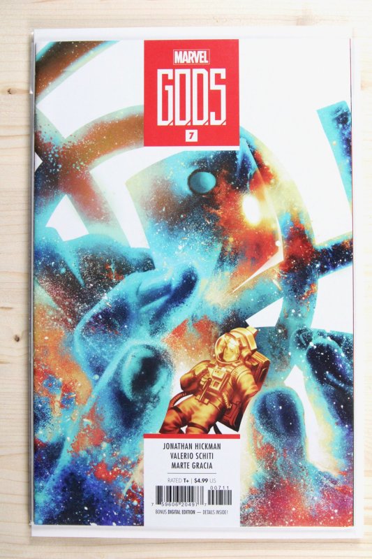 G.o.d.s #7 (Marvel Comics, 2024), raw comic book in NM+ 9.6 condition — front cover