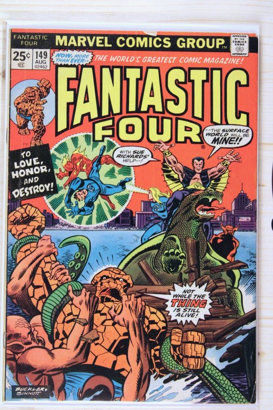 Fantastic Four #149 (Marvel Comics, 1974), raw comic book in FN 6.0 condition — front cover