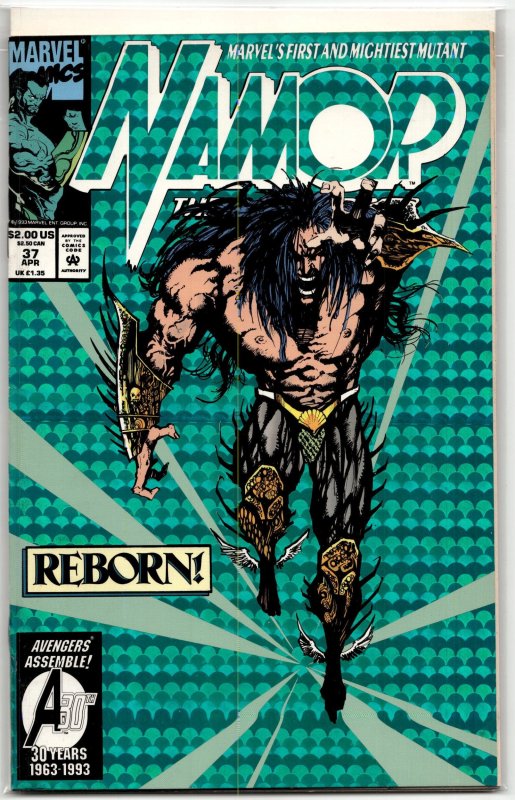 Namor, the Sub-Mariner #37 (Marvel Comics, 1993), raw, ungraded comic book — front cover