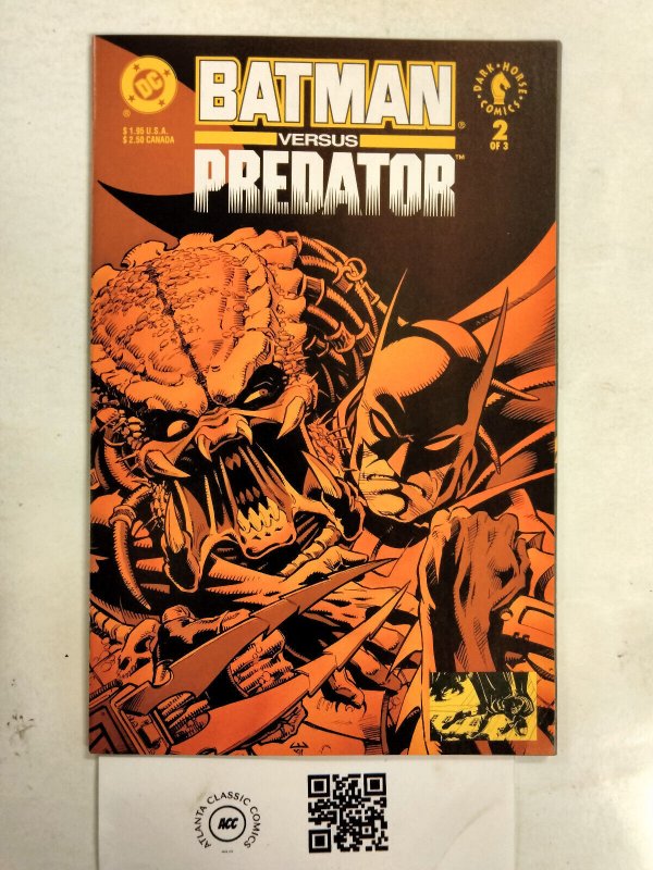 Batman Versus Predator #2, raw comic book in NM condition — front cover