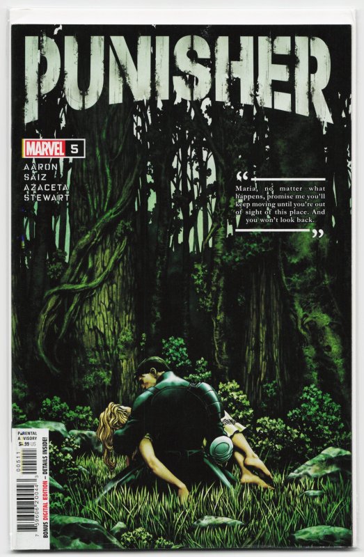 Punisher #5 (Marvel Comics, 2022), raw, ungraded comic book — front cover