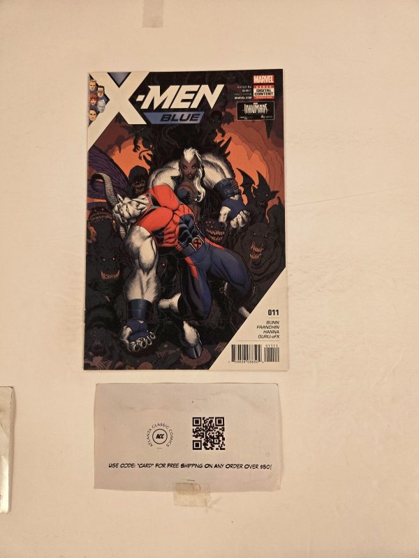 X-Men Blue #11 (Marvel Comics), raw comic book in NM condition — front cover
