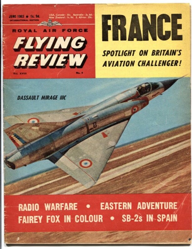 Pulp: Royal Air Force Flying Review June 1963- Dassault Mirage Iiic (Mirage Studios, 1963), raw, ungraded comic book — front cover