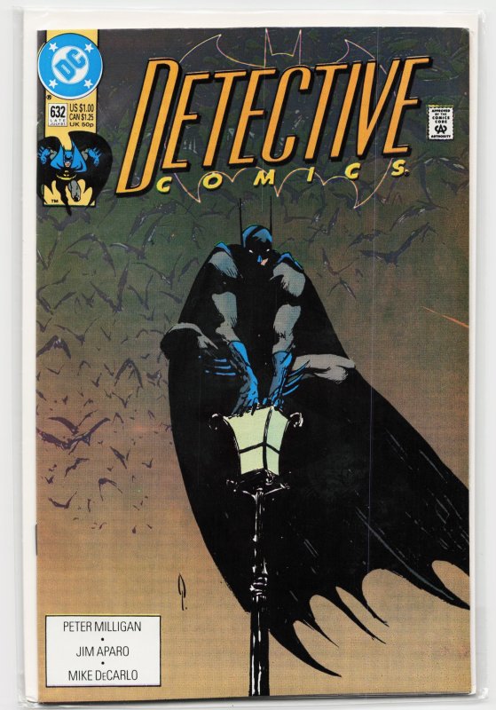 Detective Comics #632 (DC Comics, 1991), raw, ungraded comic book — front cover