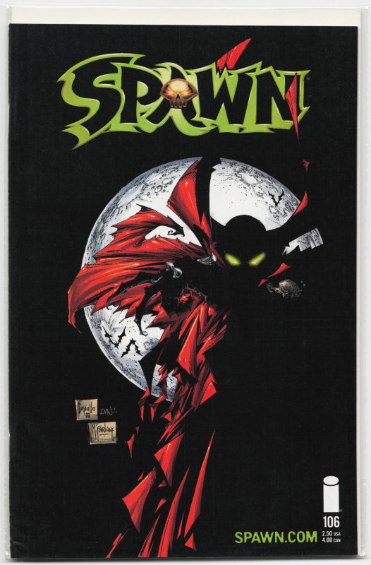 Spawn #106 (Image Comics, 2001), raw, ungraded comic book — front cover