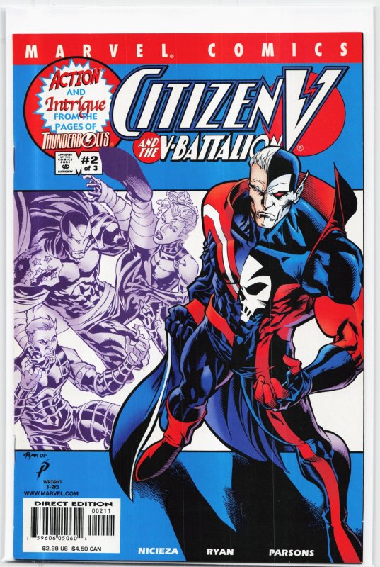 Citizen V and the V-Battalion #2 (2001), raw, ungraded comic book — front cover