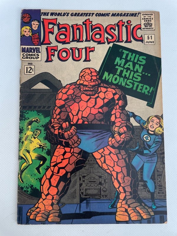 Fantastic Four #51 (Marvel Comics, 2002), raw comic book in VF- condition — front cover