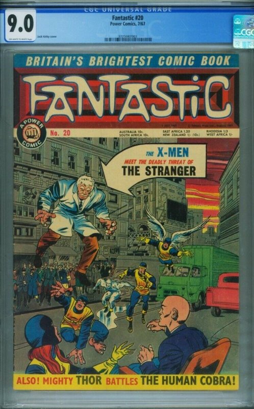 Fantastic #20 (1967), raw comic book in 9.0 condition — front cover