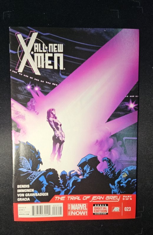 All-New X-Men #23 (Marvel Comics, 2014), raw comic book in NM- condition — front cover