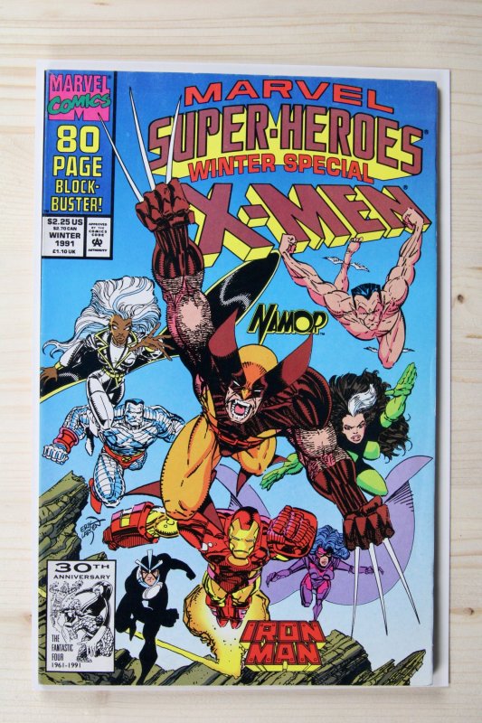 Marvel Super-Heroes #1 (Marvel Comics, 1990), raw comic book in VF+ 8.5 condition — front cover
