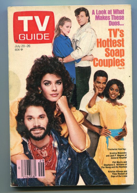 MAG: TV Guide-TV's Hottest Soap Couples-New York-Metropolitan Edition-July 19..., raw, ungraded comic book — front cover
