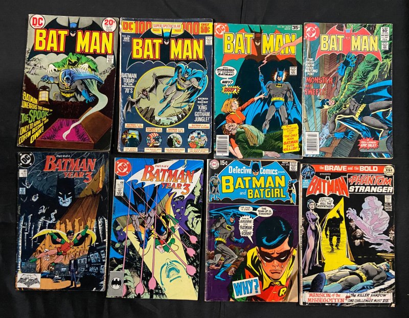 Batman 8 Bronze/copper Age Comic Lot Most Vg-Fn+ (DC Comics, 2012), raw comic book in FN+ condition — front cover