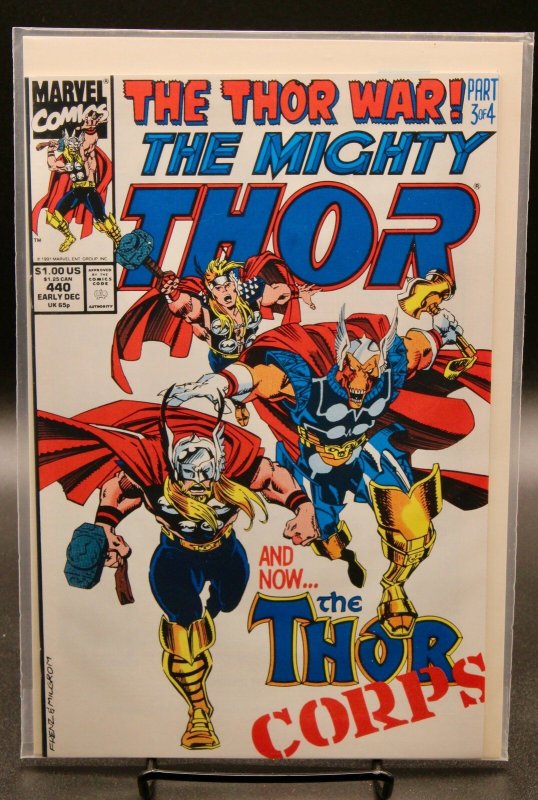 The Mighty Thor #440 (Marvel Comics, 1991), raw, ungraded comic book — front cover