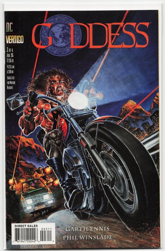 Goddess #3 (1995), raw, ungraded comic book — front cover