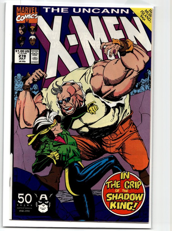 The Uncanny X-Men #278 (Marvel Comics, 1991), raw, ungraded comic book — front cover