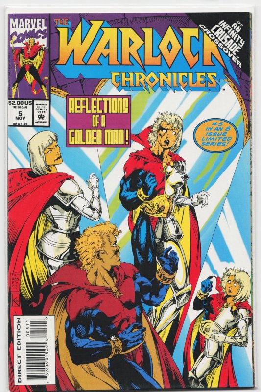 Warlock Chronicles #5 (Marvel Comics, 1993), raw, ungraded comic book — front cover