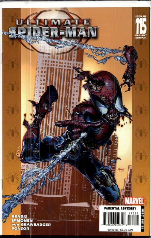 Ultimate Spider-Man #115 (Marvel Comics, 2007), raw, ungraded comic book — front cover