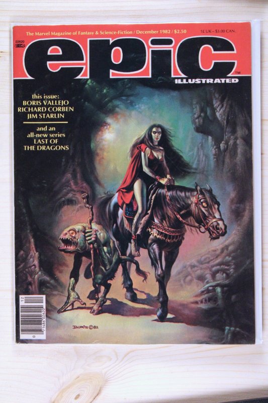 Epic Illustrated #15 (Marvel Comics, 1982), raw comic book in NM 9.4 condition — front cover