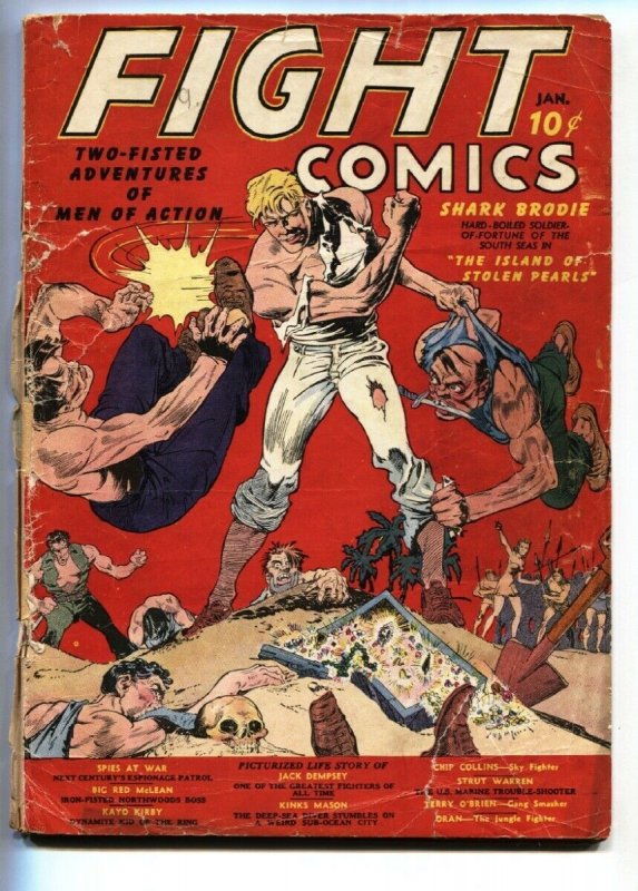 Fight Comics #1 (Fiction House), raw, ungraded comic book — front cover