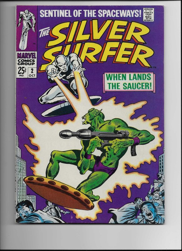 The Silver Surfer #2 (Marvel Comics, 1968), comic book — front cover in its holder