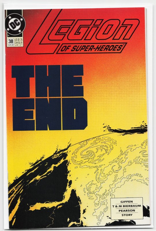 Legion of Super-Heroes #38 (DC Comics, 1992), raw, ungraded comic book — front cover