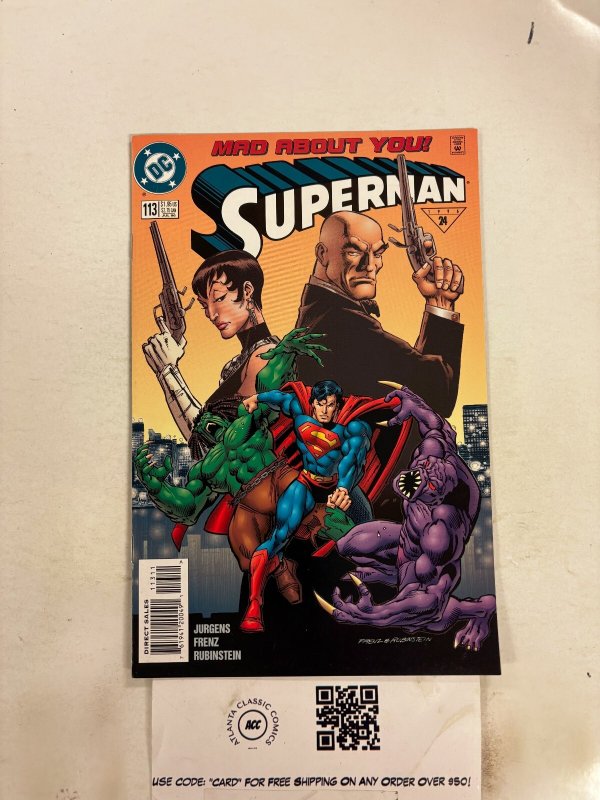 Superman #113 (DC Comics, 1957), raw comic book in NM condition — front cover