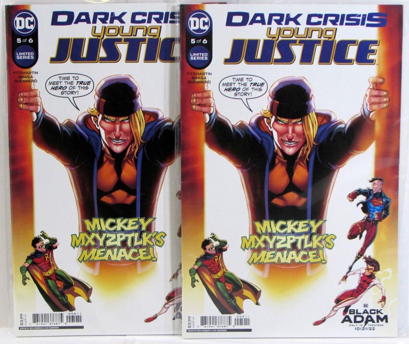 Dark Crisis Young Justice Lot of 2 #5 a x2 DC Comics 2022 1st Print Comic Books (DC Comics, 2022), raw, ungraded comic book — front cover