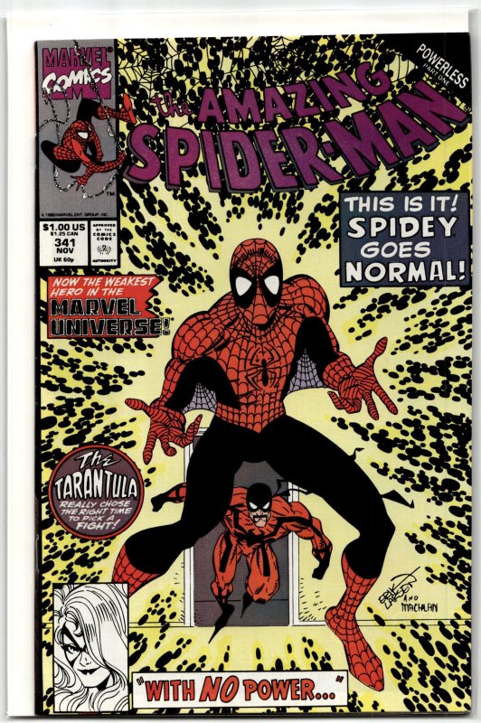 The Amazing Spider-Man #341 (Marvel Comics, 1990), raw, ungraded comic book — front cover