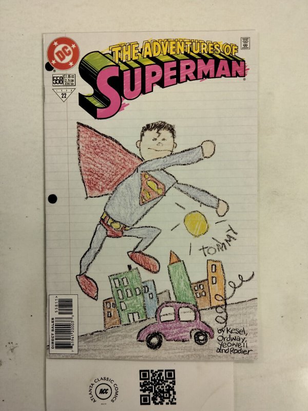 The Adventures fo Superman #558 (DC Comics), raw comic book in NM condition — front cover