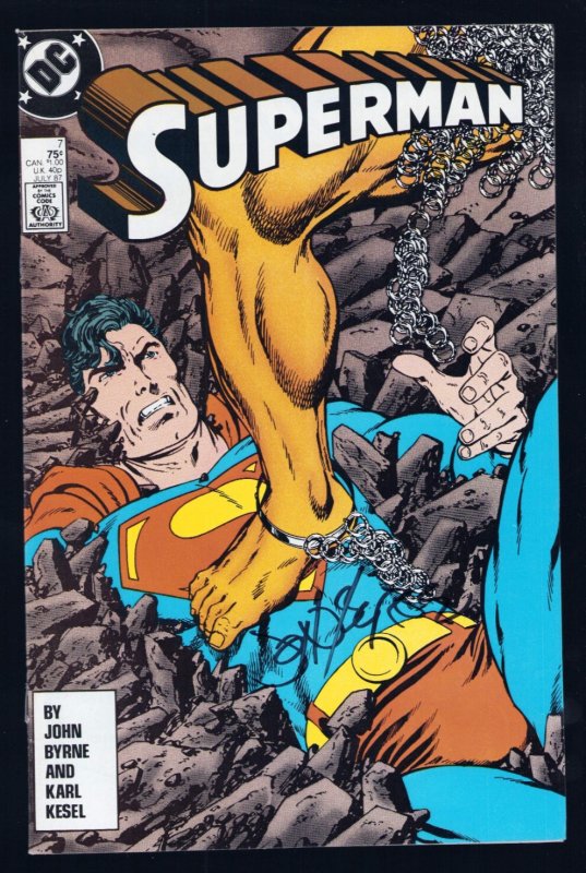 Superman #7 (DC Comics, 1987), raw comic book in 8.5 condition — front cover