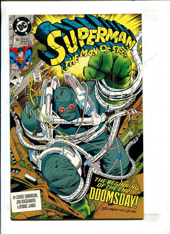 Superman: Man of Steel #18 (DC Comics, 1992), raw comic book in 9.2 condition — front cover