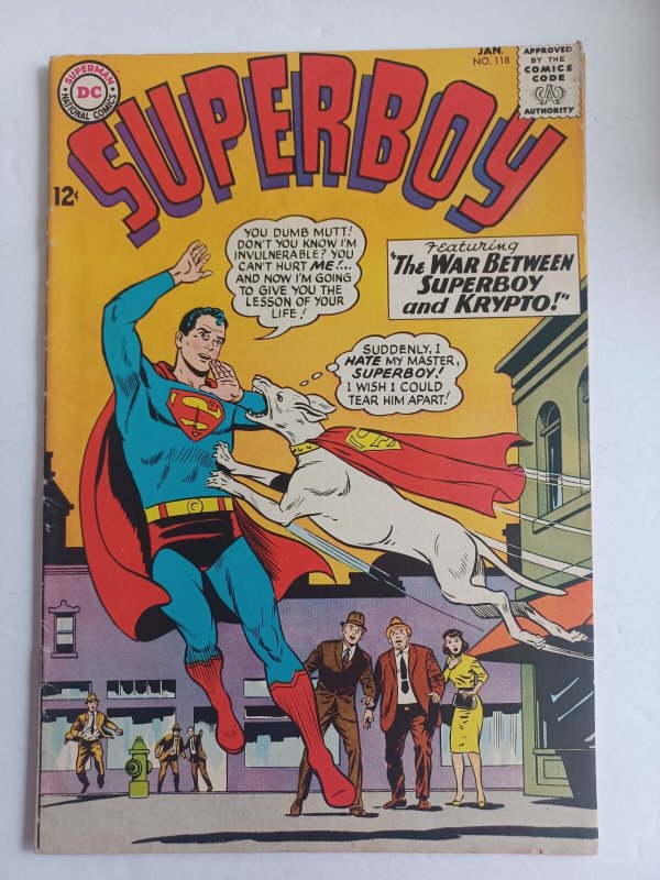 Superboy #118 (DC Comics, 1965), raw comic book in VG/FN condition — front cover