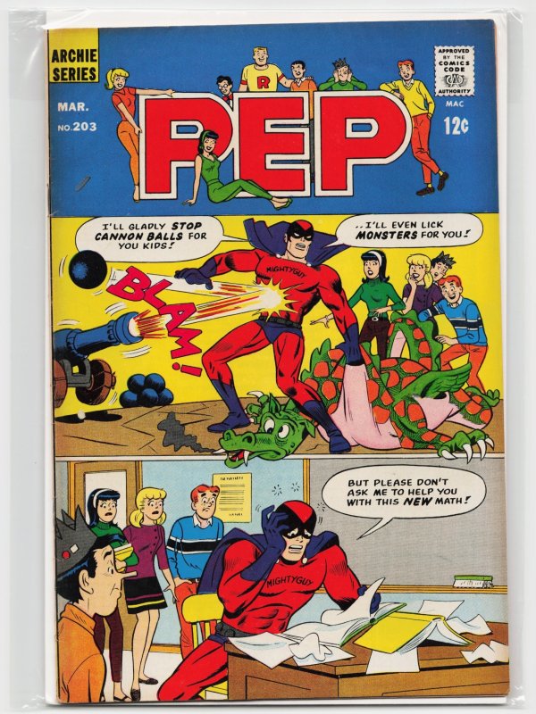 Pep Comics #203 (Archie Comics, 1967), raw, ungraded comic book — front cover