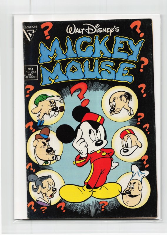 Mickey Mouse #253 (1989), raw, ungraded comic book — front cover