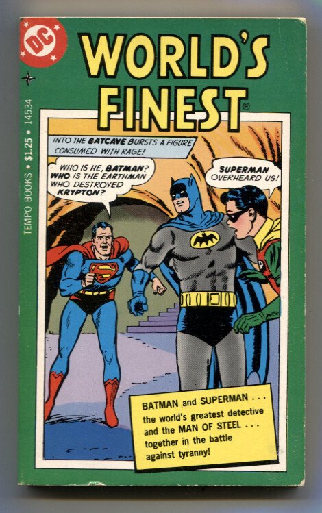 World's Finest Paperback 1978 Tempo DC Batman Superman (DC Comics, 1978), raw, ungraded comic book — front cover
