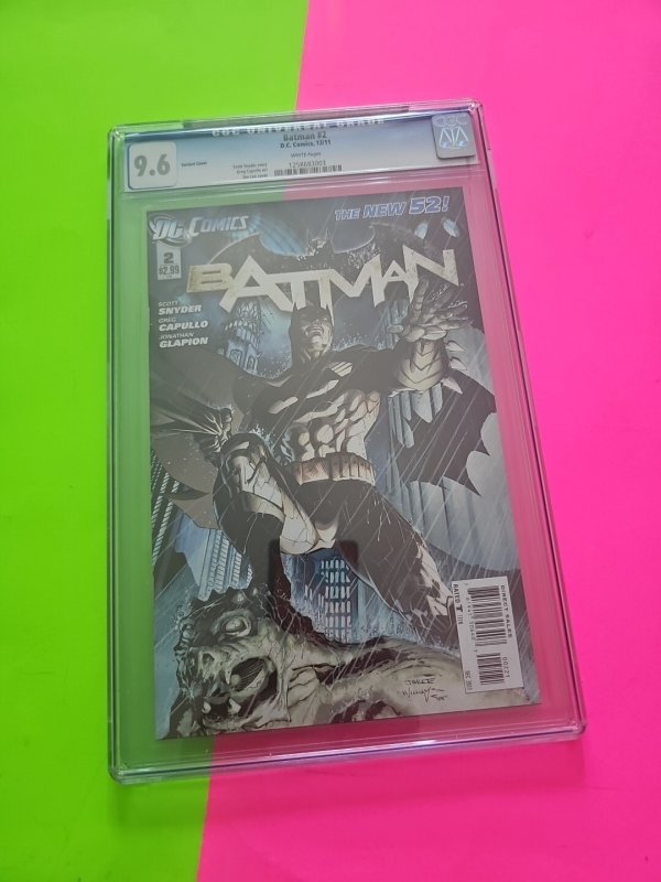 Batman #2 (DC Comics), CGC 9.6 graded comic book, Universal Blue label — front cover in its holder