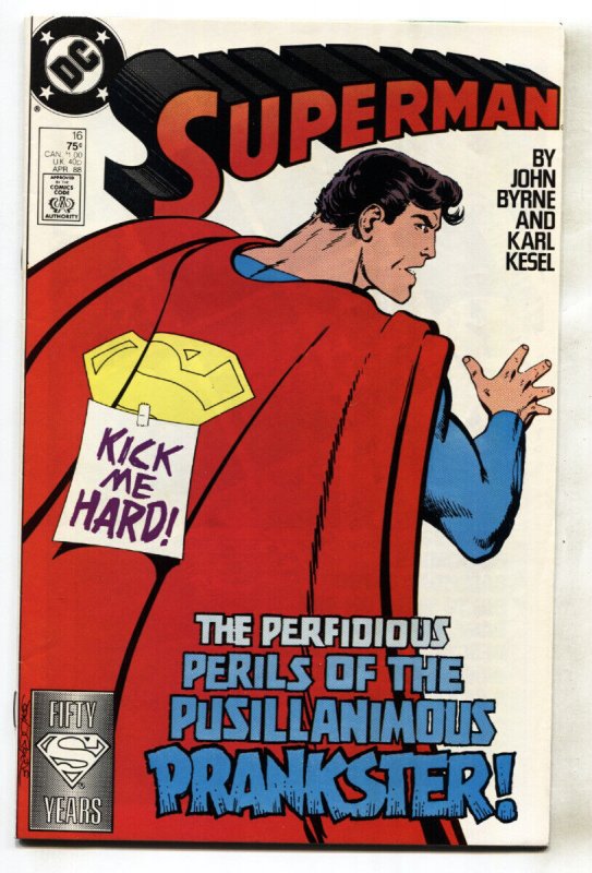 Superman #16 (DC Comics), raw, ungraded comic book — front cover