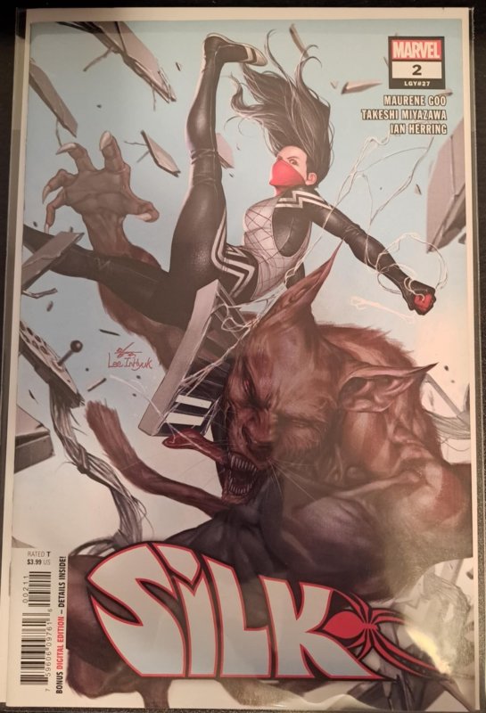 Silk #2 (Marvel Comics, 2021), raw, ungraded comic book — front cover