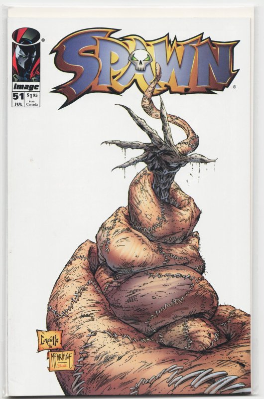 Spawn #51 (Image Comics, 1996), raw, ungraded comic book — front cover