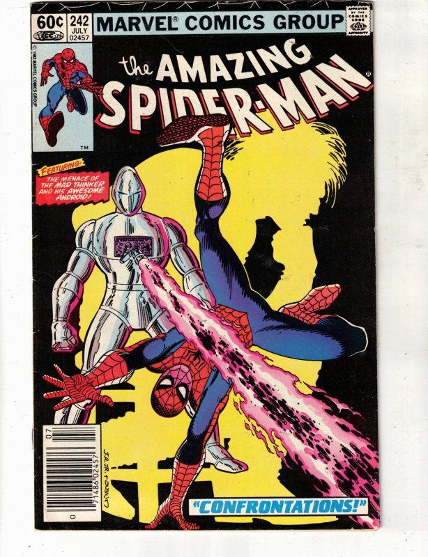 The Amazing Spider-Man #242 (Marvel Comics, 1983), raw comic book in VF condition — front cover