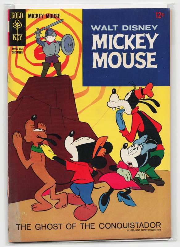 Mickey Mouse #110 (Gold Key, 1966), raw, ungraded comic book — front cover