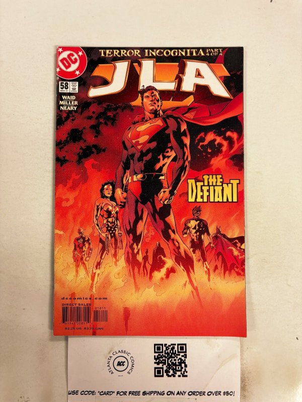 JLA #58 (DC Comics), raw comic book in NM condition — front cover