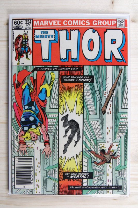 Thor #324 (Marvel Comics, 1982), raw comic book in VF/NM 9.0 condition — front cover