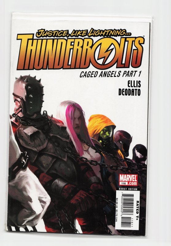 Thunderbolts #116 (Marvel Comics, 2007), raw, ungraded comic book — front cover