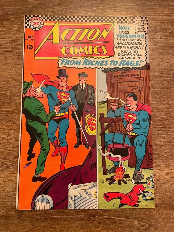 Action Comics #337 (DC Comics), raw comic book in VF- condition — front cover