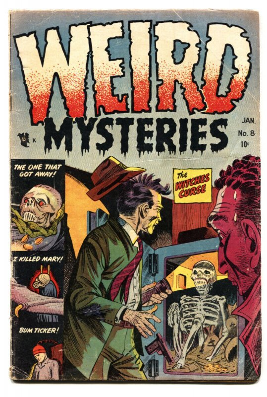 Weird Mysteries #8 (1953), raw, ungraded comic book — front cover