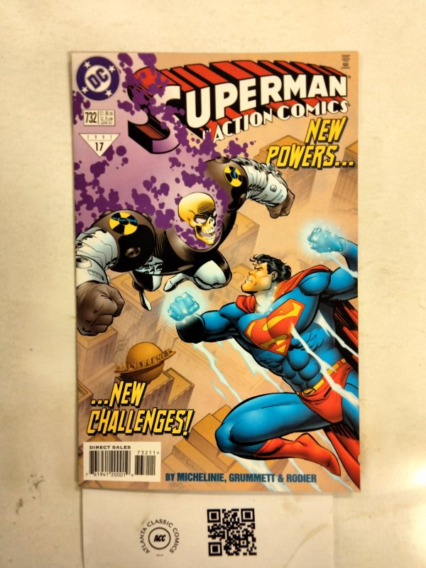 Action Comics #732 (DC Comics), raw comic book in NM condition — front cover