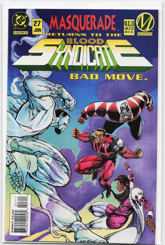 Blood Syndicate #27 (DC Comics, 1995), raw, ungraded comic book — front cover